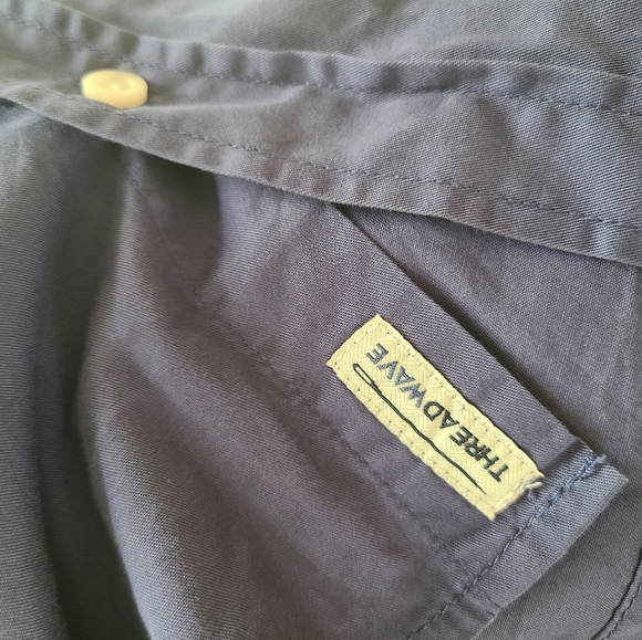 THREAD WAVE Men's Short Sleeve Button-Down Classic-Fit Shirt Blue Size 2XL - Picture 4 of 7